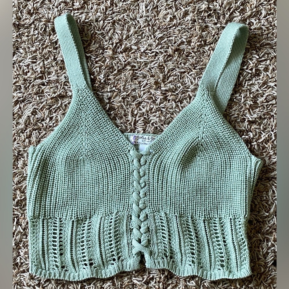 Cropped knit top